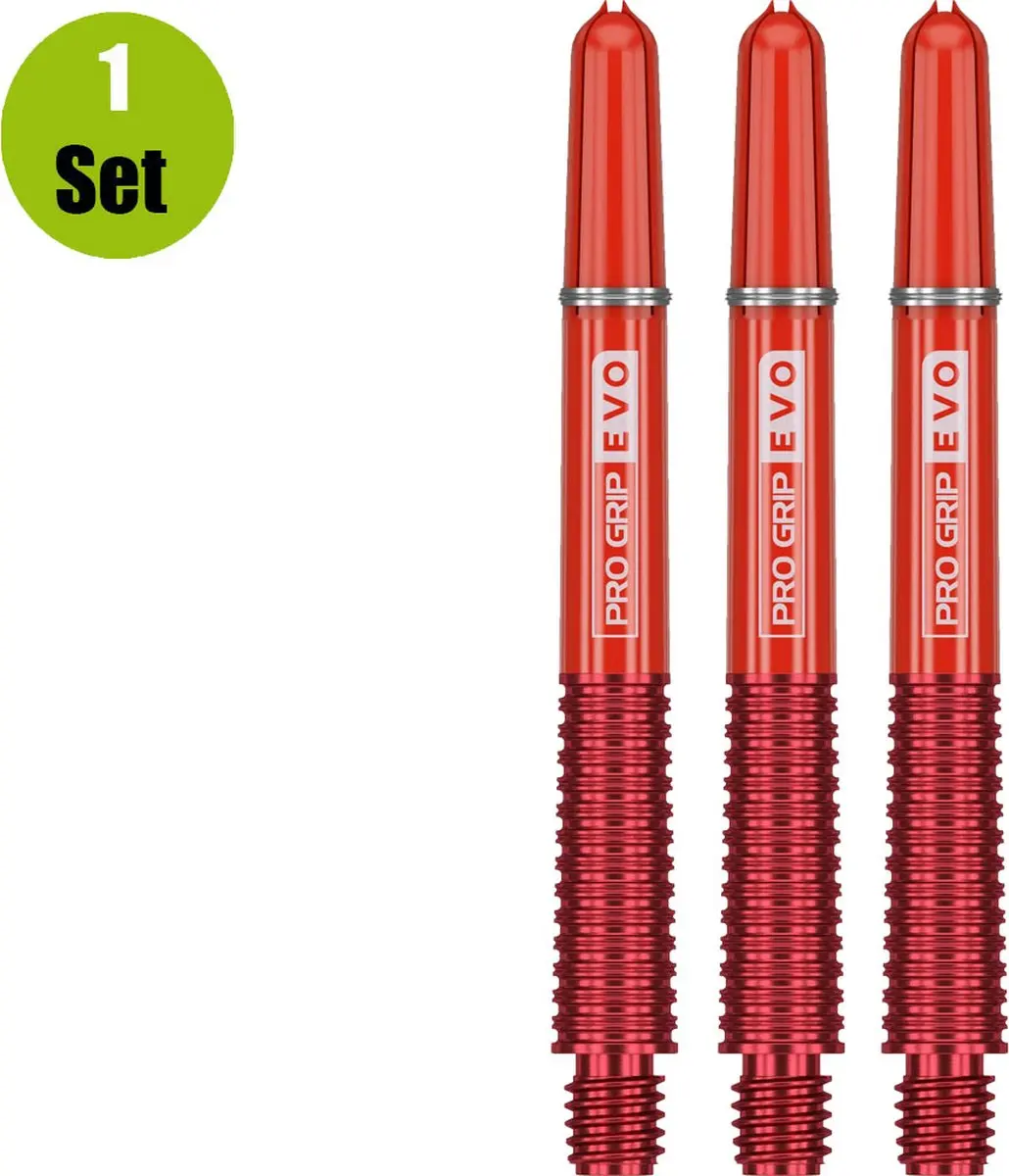 Target Pro Grip Evo Al Dart Shafts 380072 - 3 Stuks - Rood