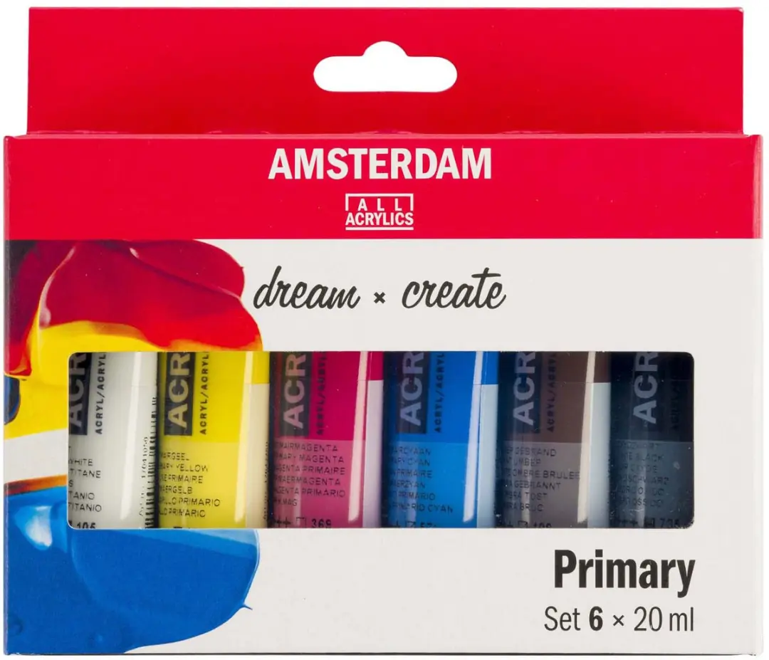 Amsterdam Standard Acrylverf Primaire Set - 6x20ml - Assorti