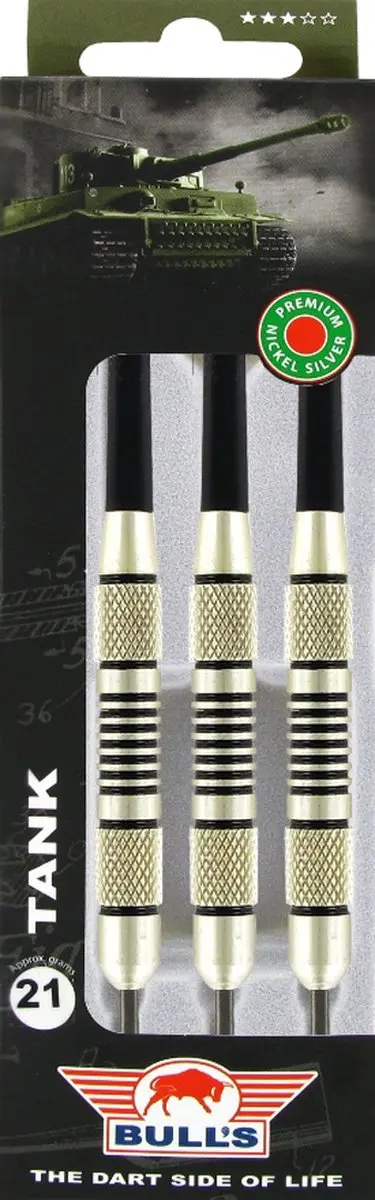 Bull's Tank Nickel Silver Dartpijlen 20g - 3 Stuks
