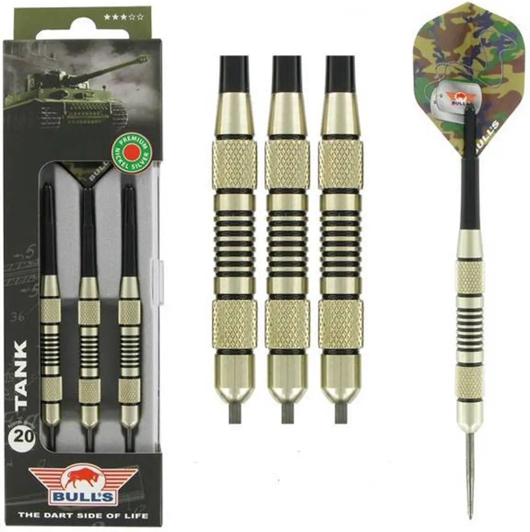 Bull's Tank Nickel Silver Dartpijlen 20g - 3 Stuks