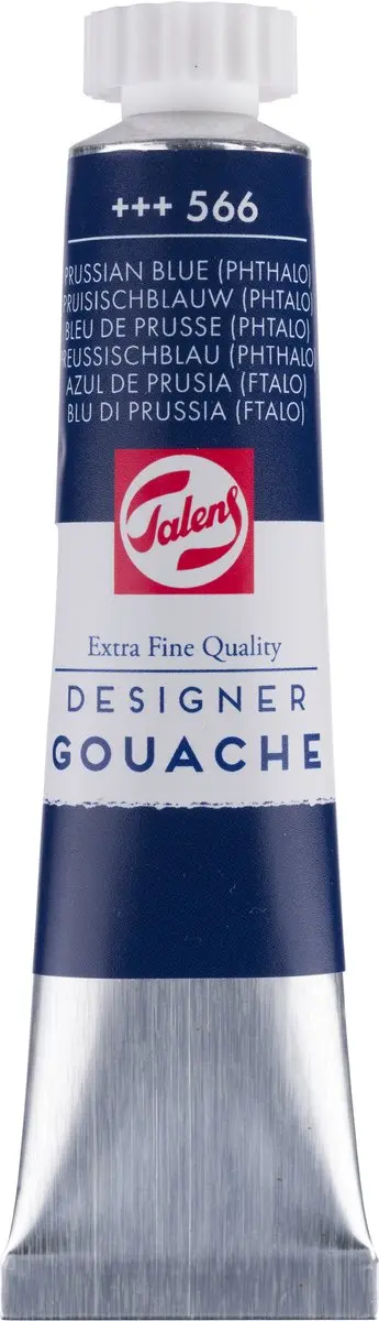 Talens Gouache Extra Fine 566 Pruisischblauw 20ml