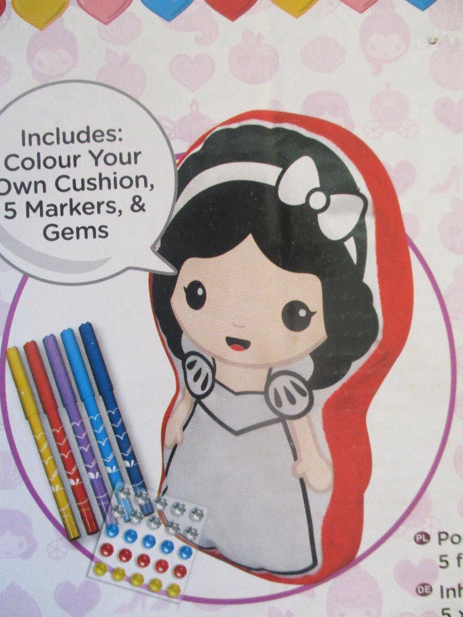 Disney Kleur Je Eigen Kussen Emoji Princess Assorti