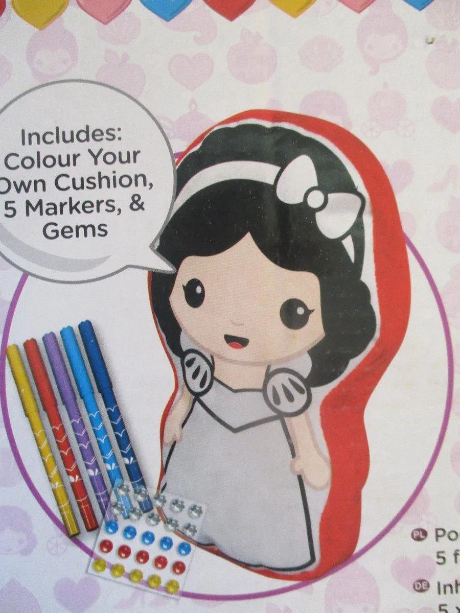 Disney Kleur Je Eigen Kussen Emoji Princess Assorti