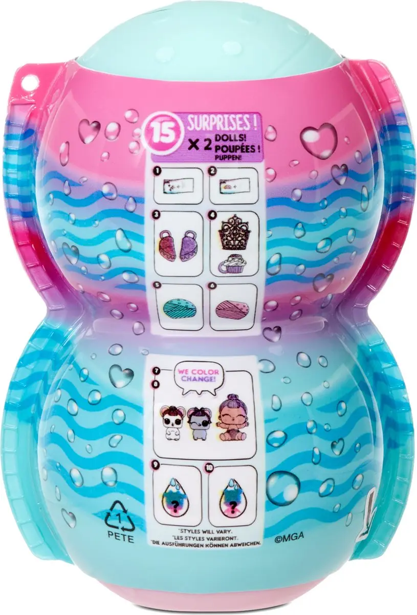LOL Surprise! 2-in-1 Me & My Lil Sis + Lil Pet Color Change - Minipoppen Multicolor