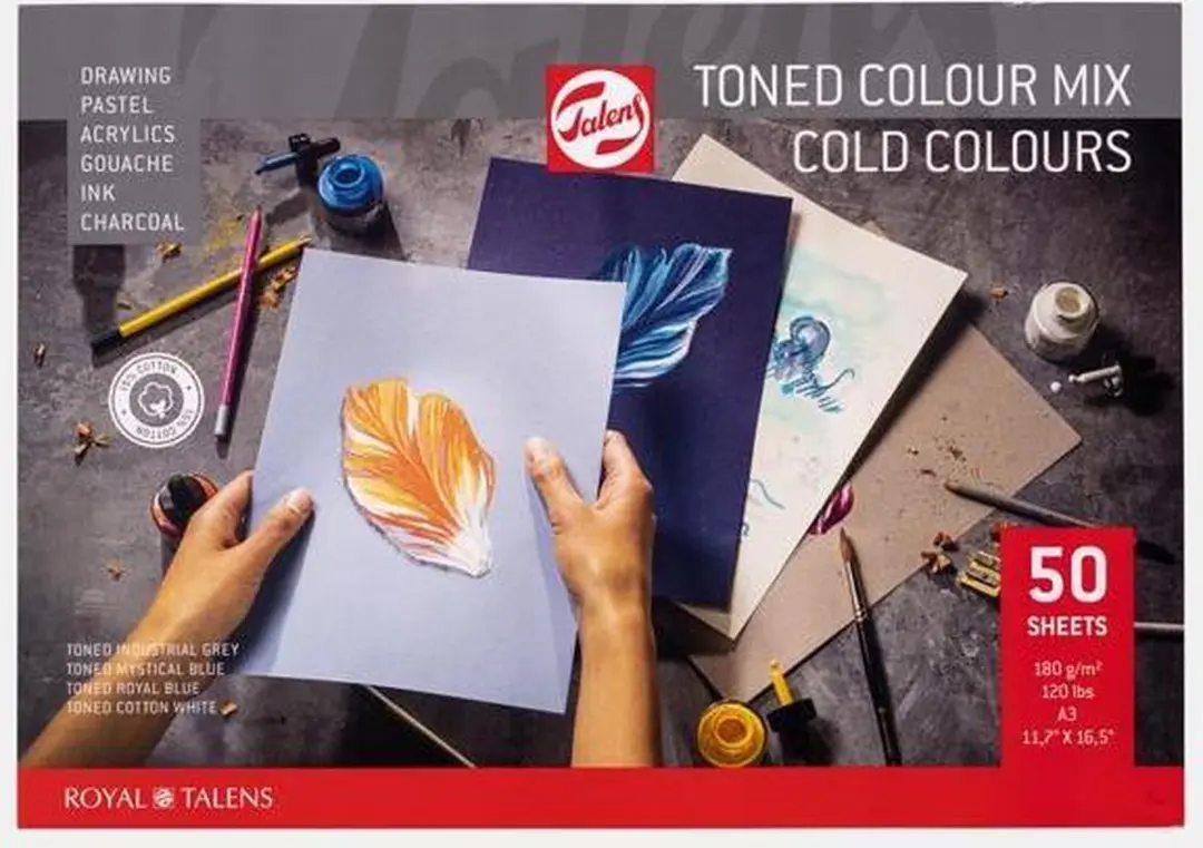 Royal Talens Toned Colour Mix Koud - 4 Kleuren 50 Vel