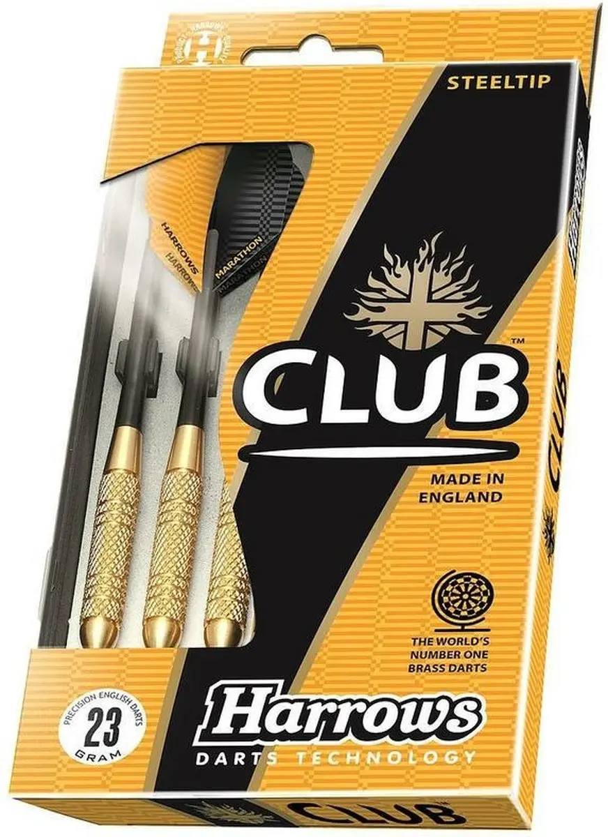 Harrows Club Brass 25Gk - 3 Stuks - Geel/Zwart