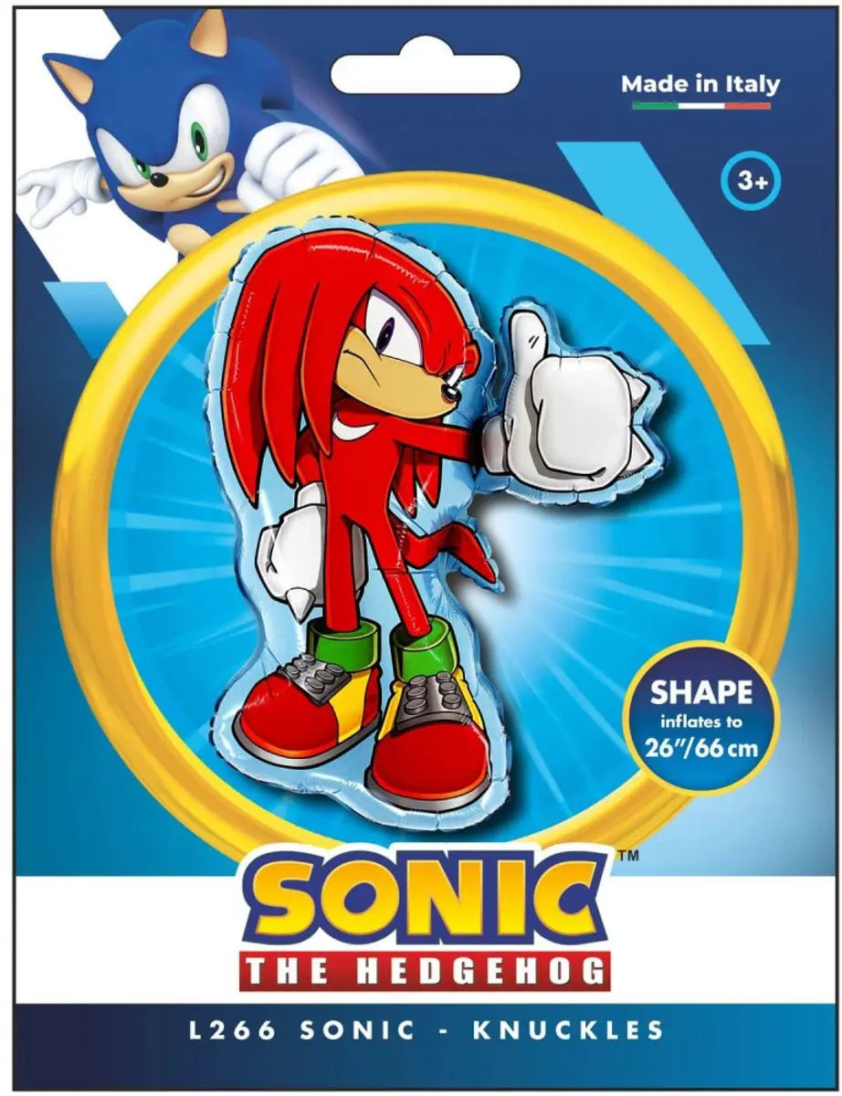 Grabo Knuckles Supershape Folieballon 66cm - Licentie