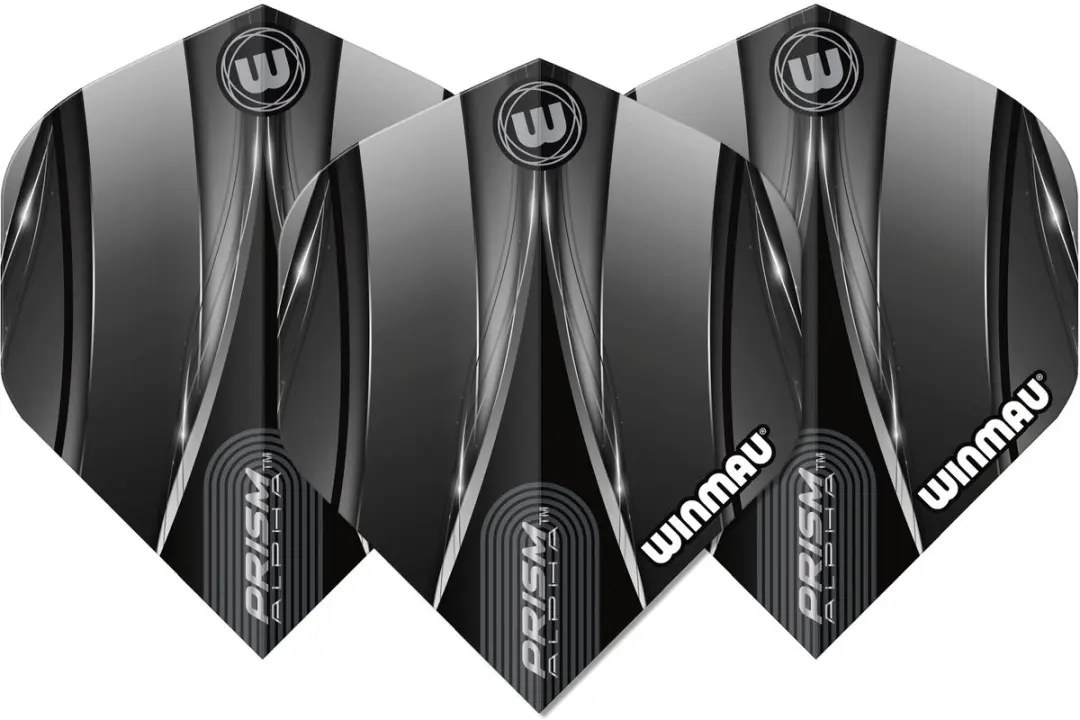 Winmau Prism Alpha Sniper Dart Flights - 3 Stuks - Grijs/Zwart