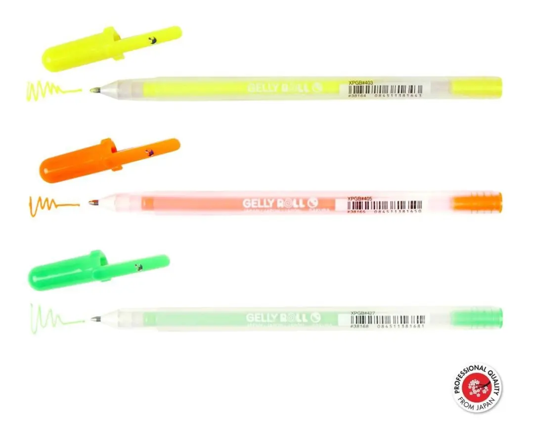 Sakura Moonlight Set Gelpennen - 3 Stuks - Assorti Happy