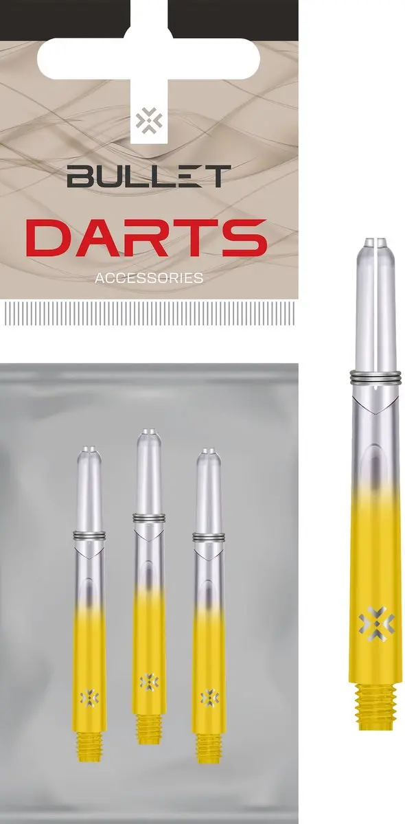 Bullet Shafts 28mm Geel - 3 Stuks