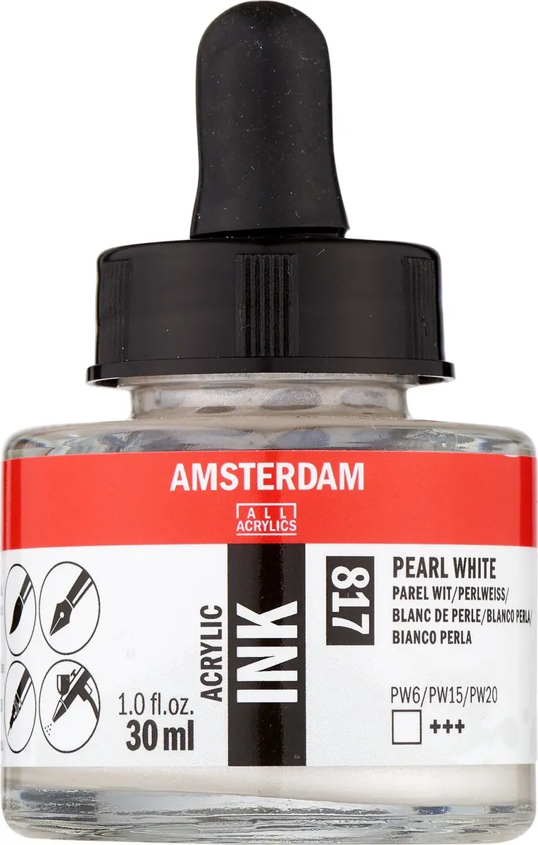 Amsterdam Acrylic Ink Parelwit 30ml
