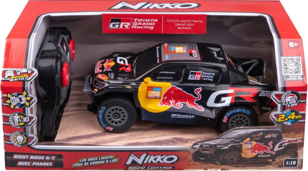 NIKKO Toyota Gazoo Racing Dakar 1/18 RC Auto - 7x AA