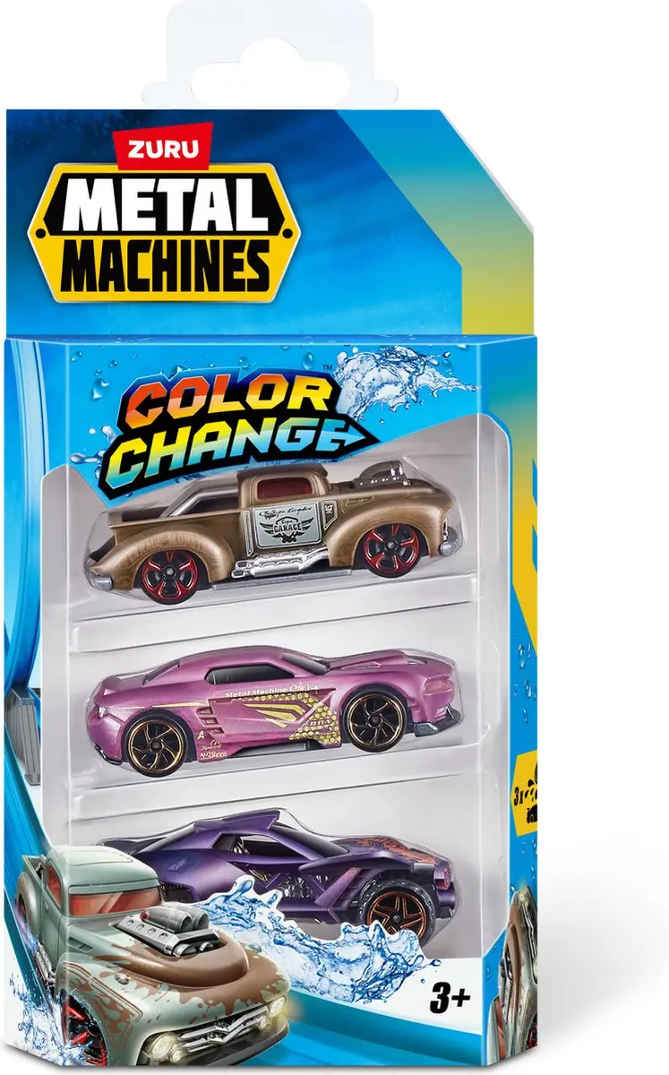 ZURU Metal Machines 67101 Kleurveranderende Die-Cast Auto - 3 Stuks - afbeelding 6 van 6