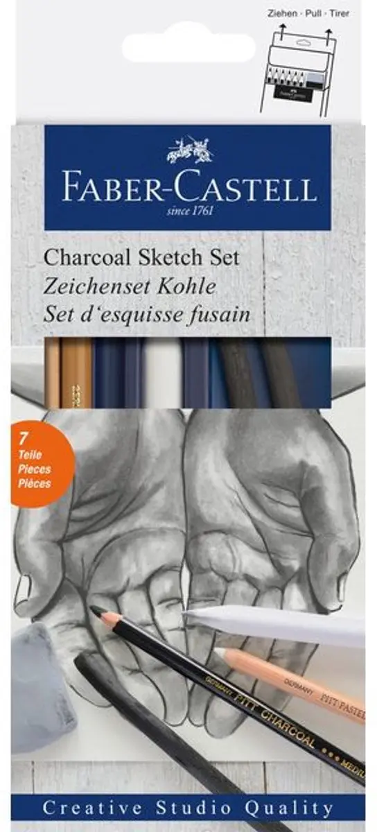 Faber-Castell Houtskoolset 6 Stuks