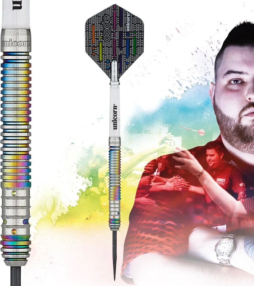 Unicorn Code Michael Smith Dartpijlen 22g - 3 Stuks - Multicolor