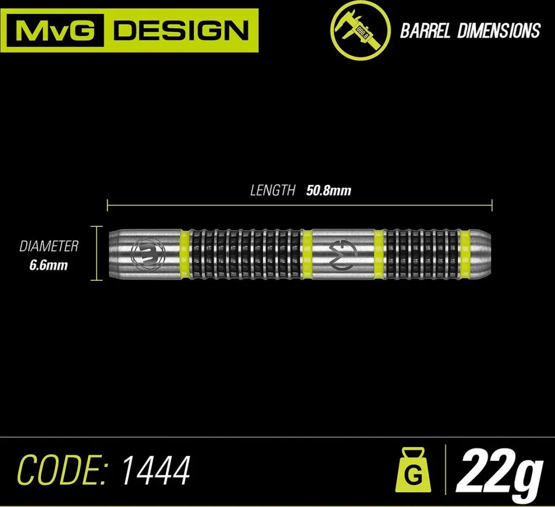 Winmau Michael van Gerwen Aspire Dartpijlen 3 Stuks - 22