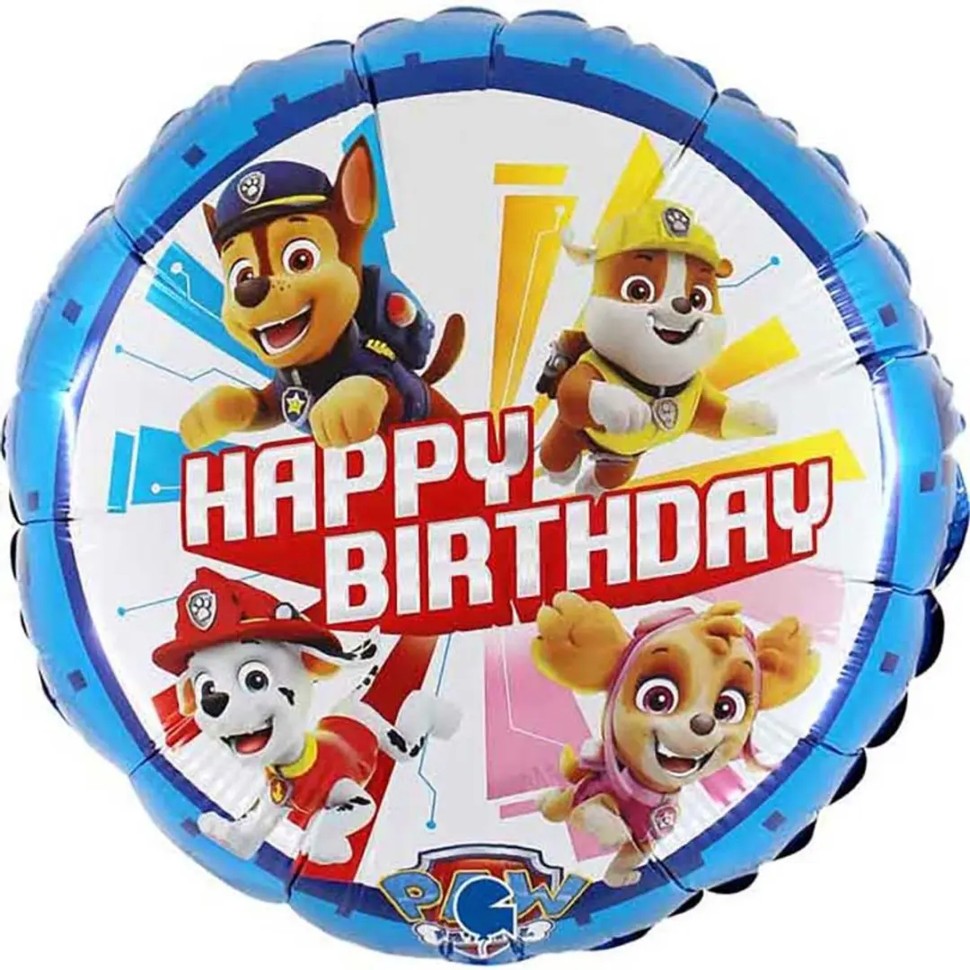 PAW Patrol Folieballon Happy Birthday