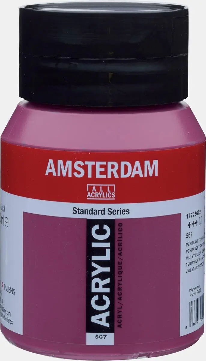 Amsterdam Standard Acrylverf 567 Permanentrood Violet 500ml