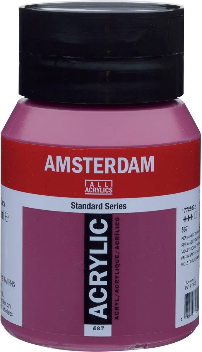 Amsterdam Standard Acrylverf 567 Permanentrood Violet 500ml