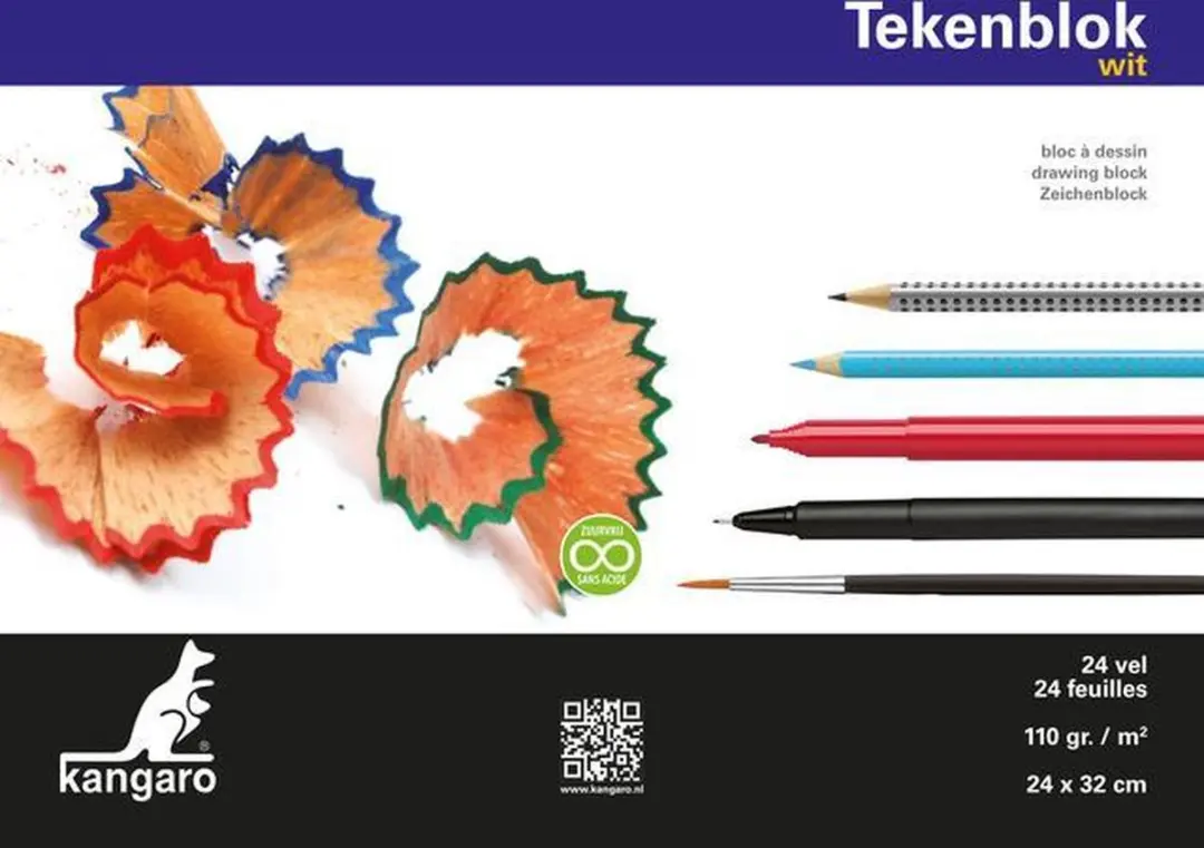 Kangaro K-5586 Tekenblok A4+ 48 Vel - 110 g/m²