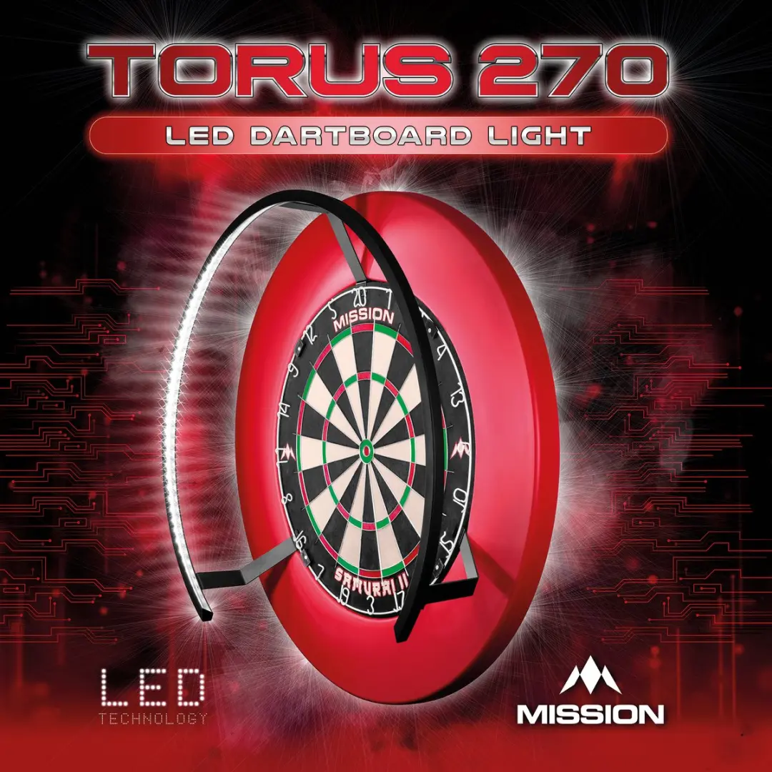 Mission Darts Torus 270 Verlichting - Zwart