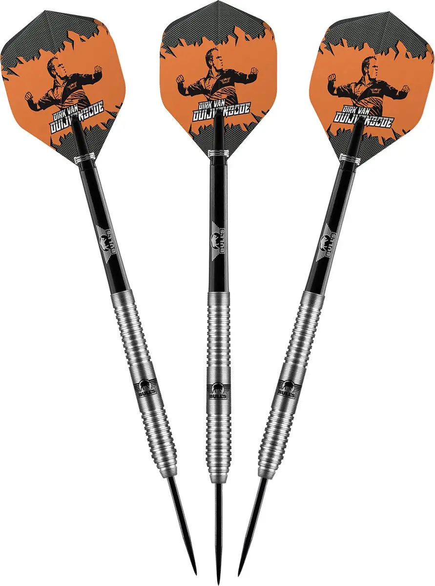 Bull's Dirk van Duijvenbode 90% Dartpijlen 23g - 3 Stuks - Zilver
