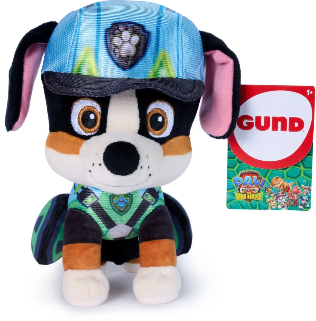 PAW Patrol Rocky Dino Knuffel 15cm - Zwart/Wit/Blauw/Bruin/ Groen