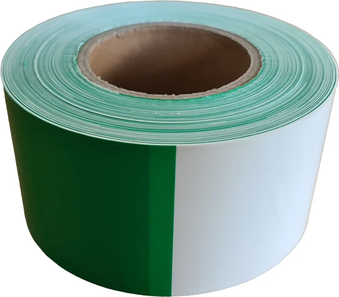 Kortpack Afzetlint 75mm x 250m - Groen/Wit Geblokt - 60µm