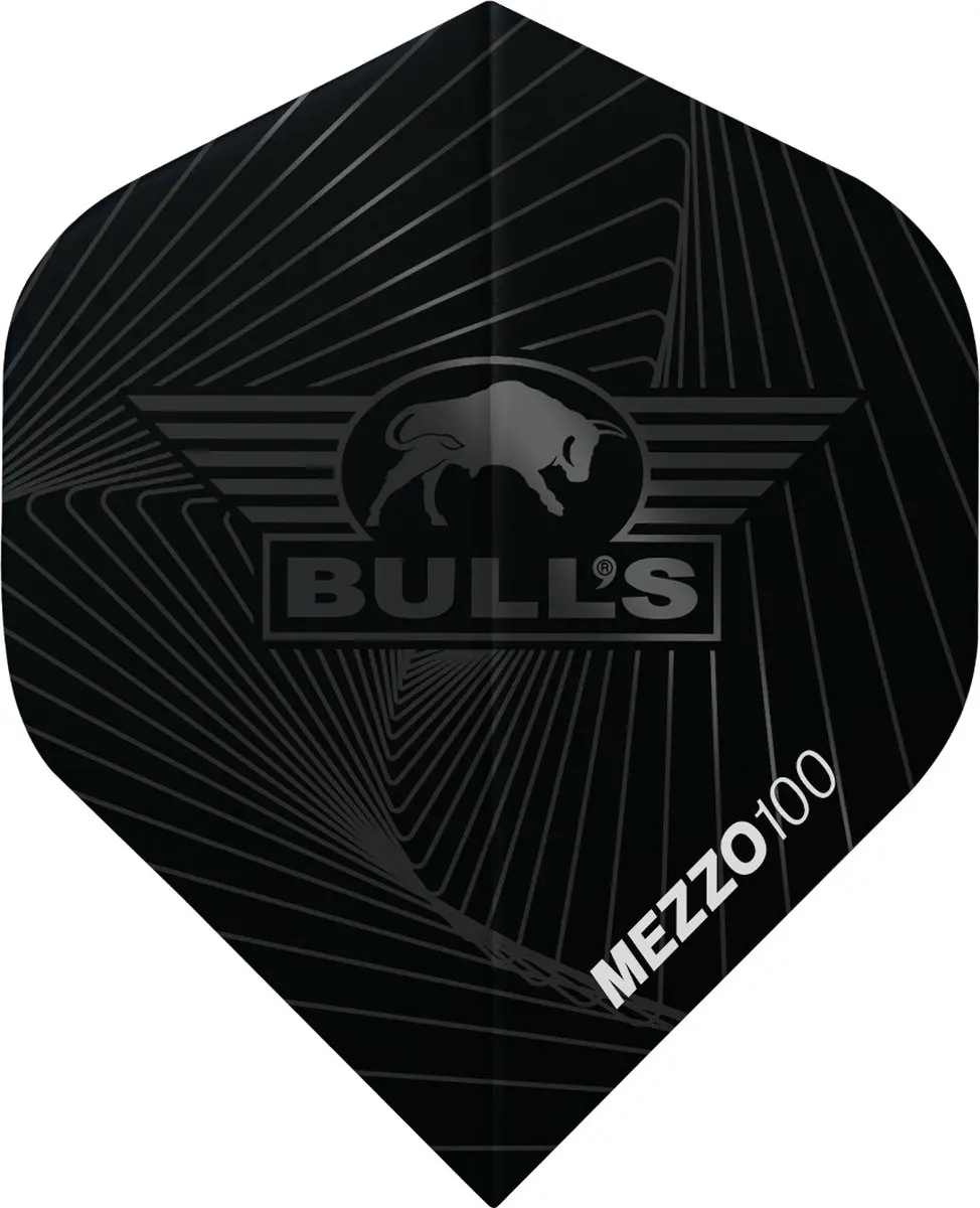 Bull's Flights Mezzo 100 nr.2 - 15 Stuks - Zwart