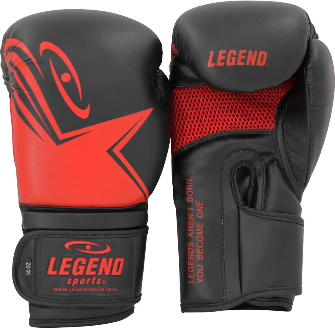 Legend EcoFIT Bokshandschoenen 8 oz - Zwart/Rood