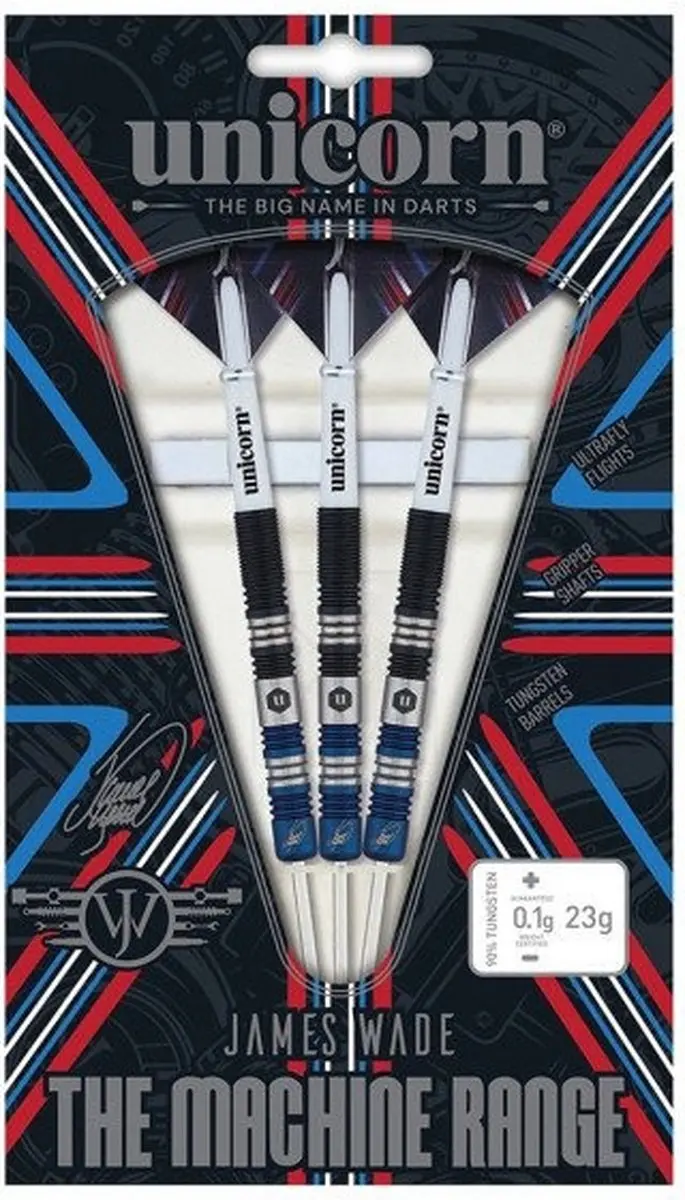 Unicorn James Wade The Machine Two Tone Dartpijlen - 3 Stuks