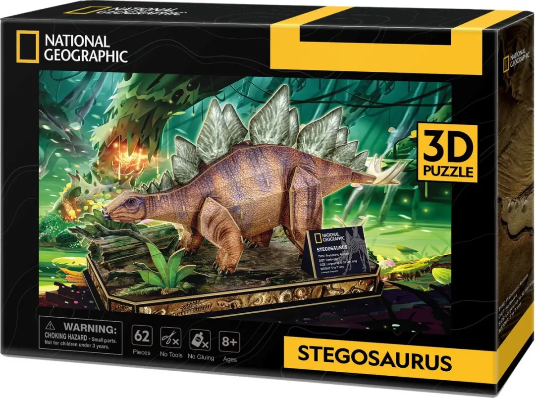 National Geographic 3D Puzzel Stegosaurus 362 Stuks - Meerkleurig