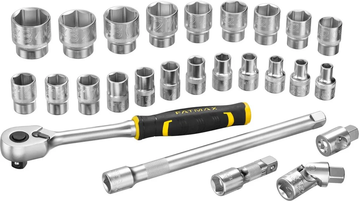 Stanley FatMax FMMT98103-1 Doppenset 26-delig - Geel/Zilver/Zwart