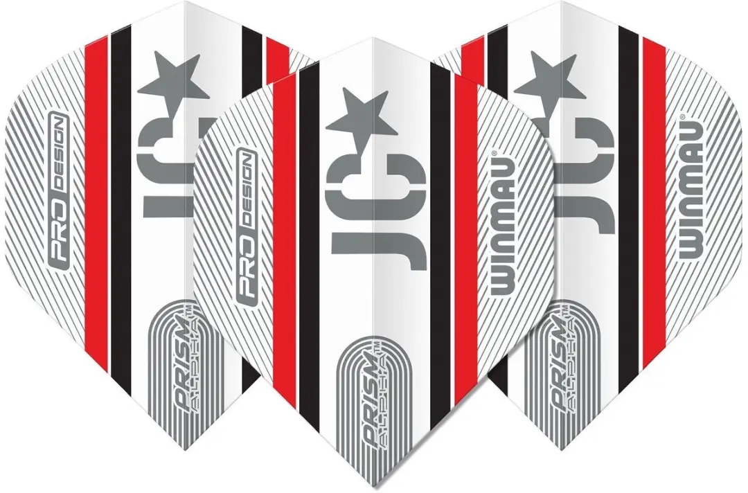Winmau Prism Alpha Joe Cullen Dart Flights - 6915-721 - Rood/Wit/Grijs/Zwart