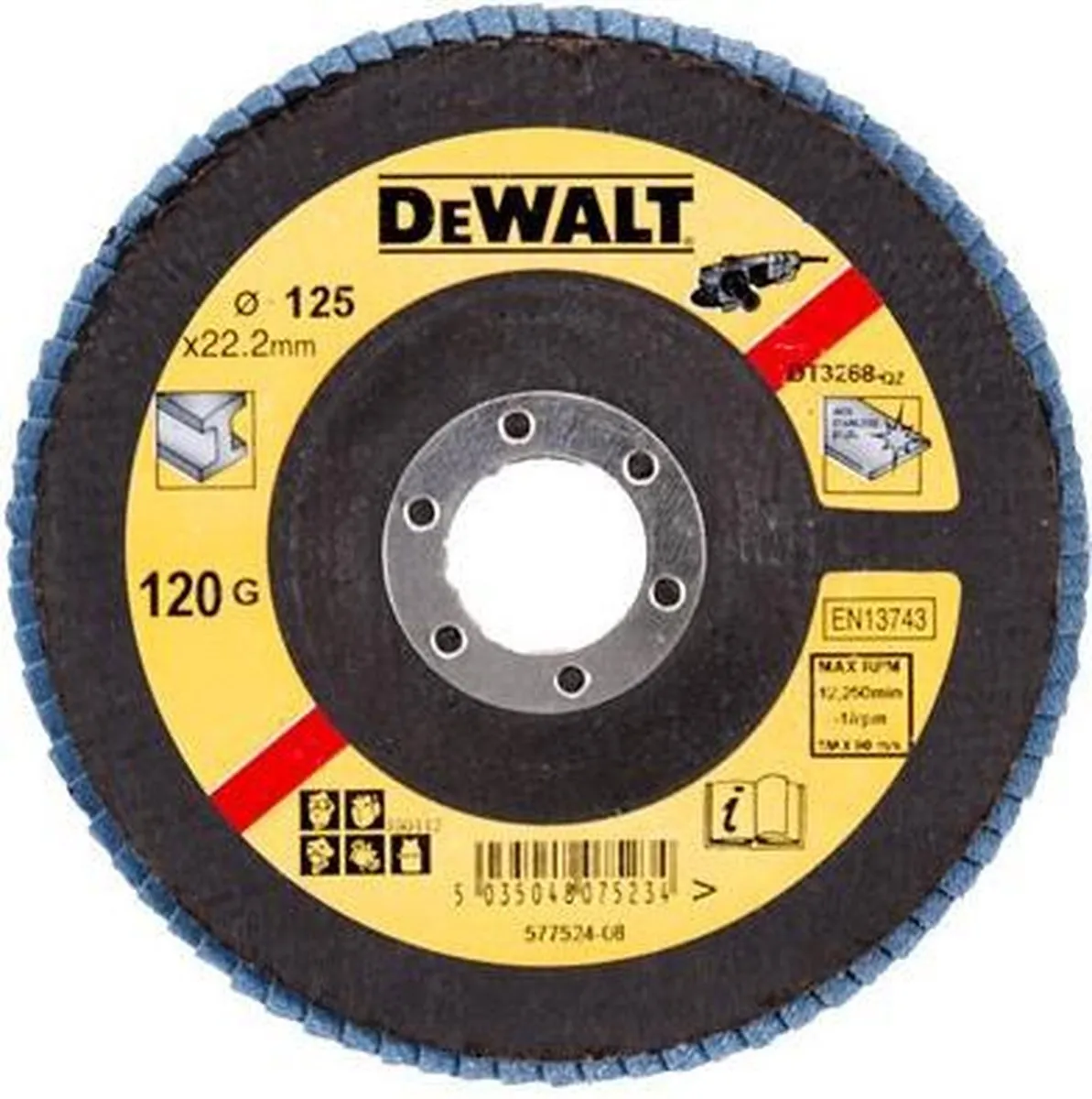 DeWalt DT3268 Lamellenschijf Gebogen 125mm K120