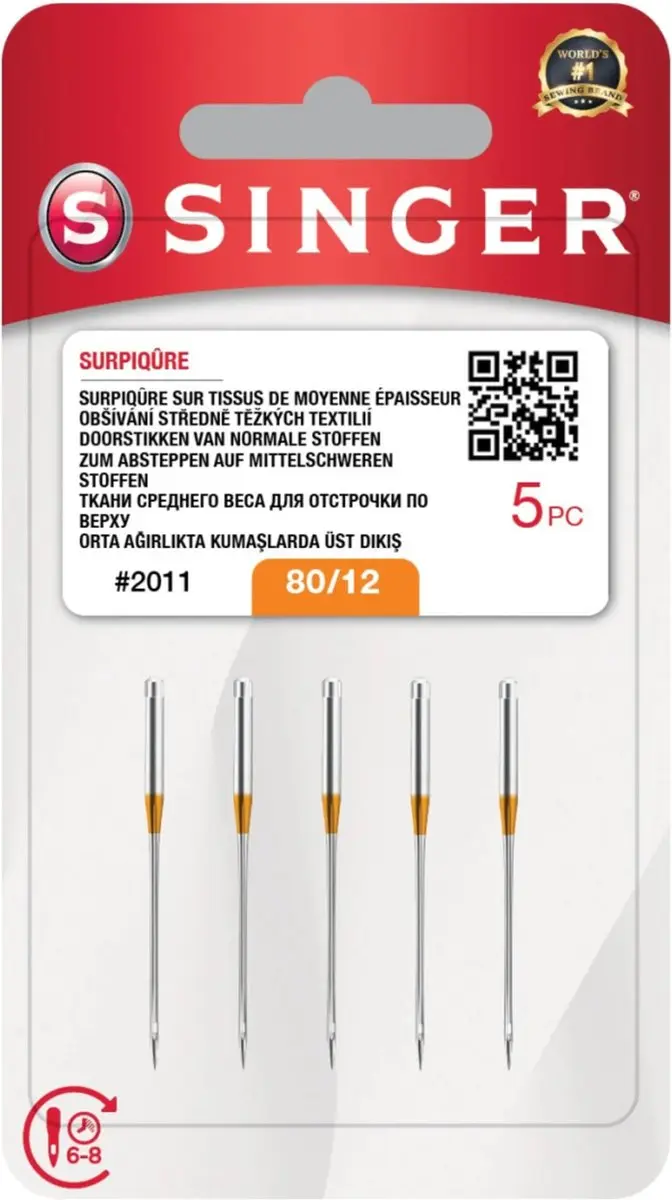 Singer Topstitch 2011 80 Naalden - 5 Stuks