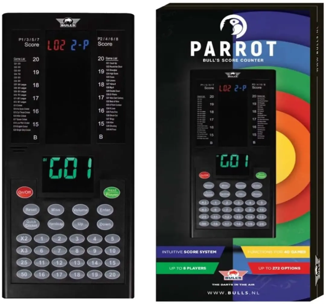 Bull's Parrot Elektronische Darttel - Zwart
