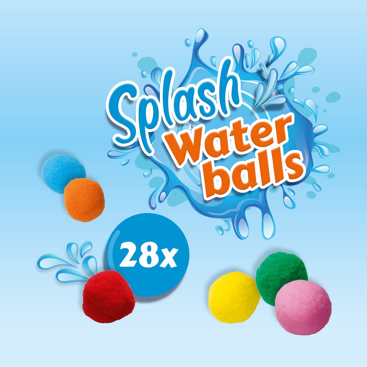 SES - Splash Waterballen - herbruikbare waterballonnen - droog en nat te gebruiken - vrolijke kleuren - 28 ballen per set - Waterballon Alternatief - Buiten Spelen Zomer - Zwembad Speelgoed