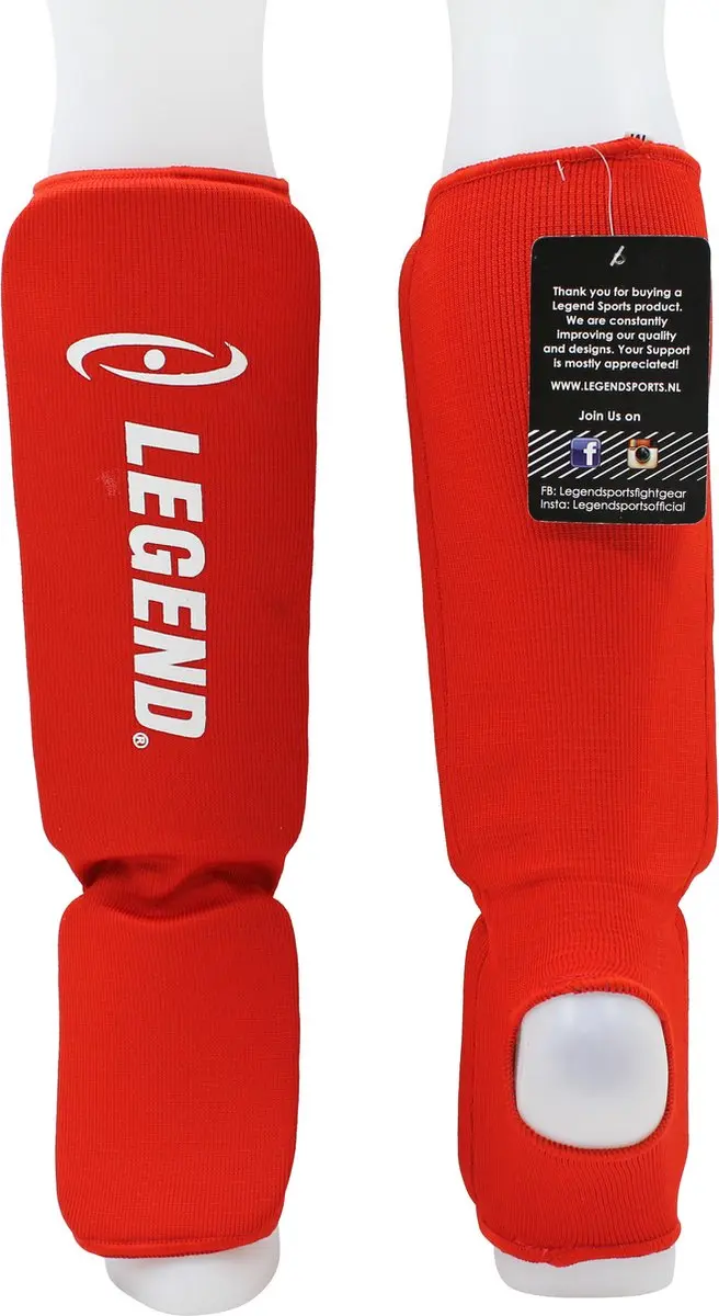 Legend Easy Kids/Volwassenen Scheenbeschermers - Rood L - afbeelding 6 van 6