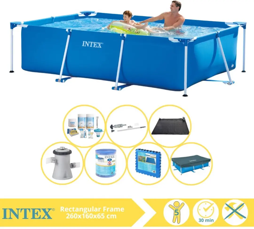 Intex Rechthoekig Frame Zwembad 260x160cm
