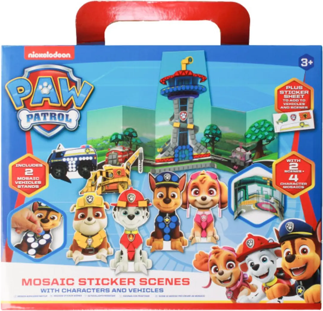 PAW Patrol Mozaïek Stickerset - 30cm - Multicolor - 27 Stuks
