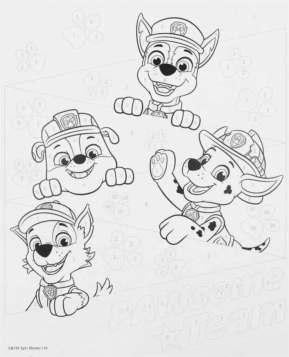 PAW Patrol Kunstset Kleurplaten & Markers - Multi