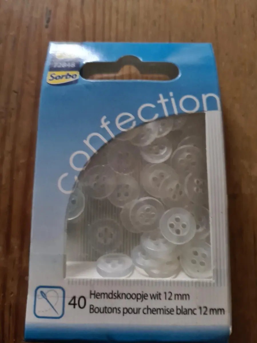 Sorbo Hemdsknoopjes 12mm