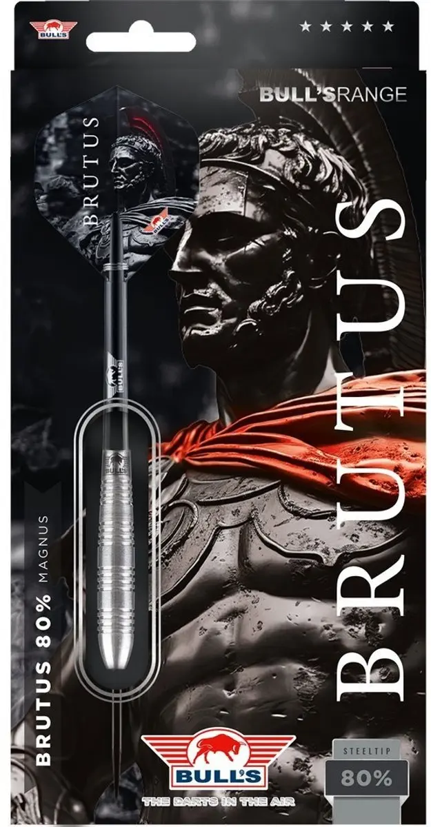 Bull's Brutus Magnus 80% Dartpijlen 27g - Zilver - 3 Stuks - afbeelding 6 van 6