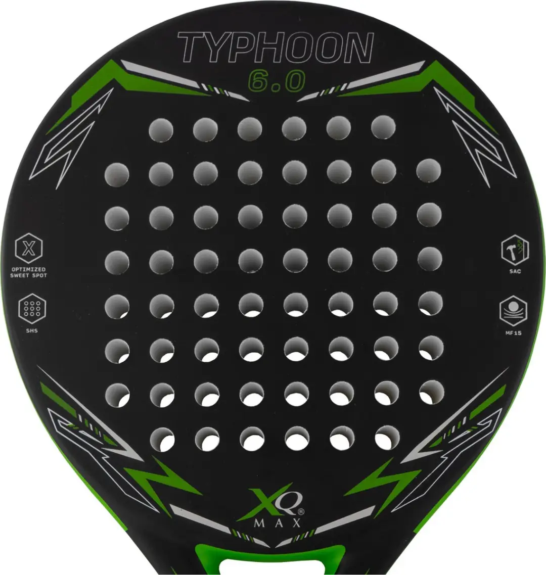 XQMax Typhoon Padelracket - Zwart/ Groen