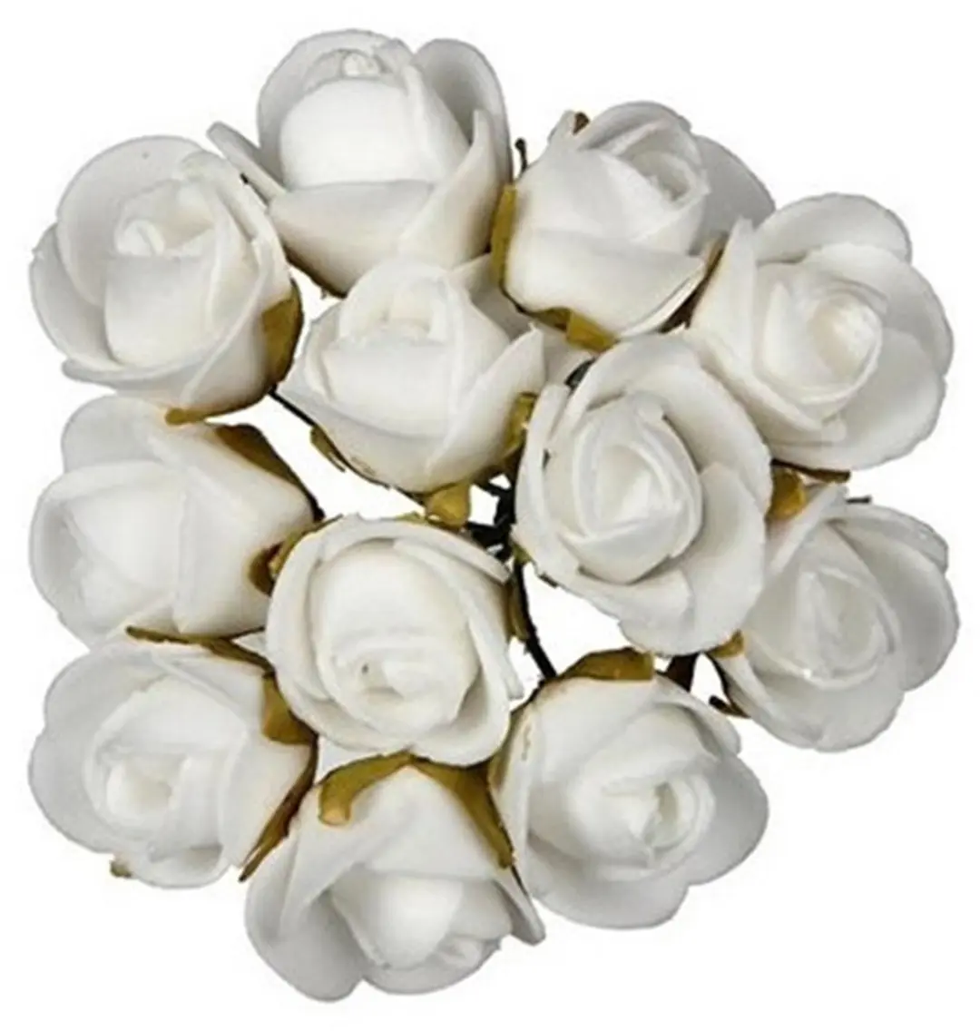 Ideas4Seasons Roosjes Foam 120 Stuks - Wit - Ø2cm