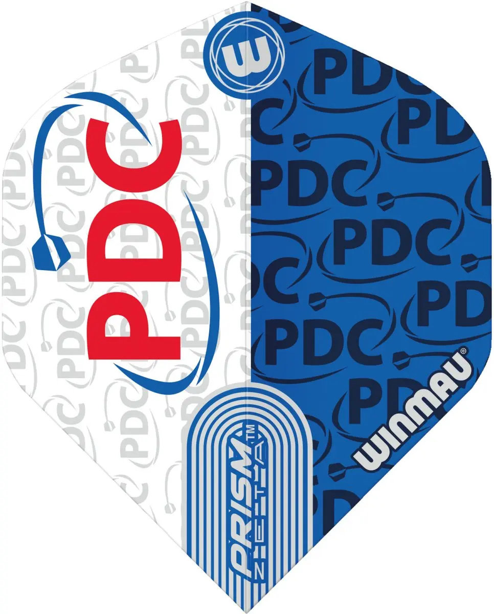 Winmau Prism PDC Dart Flights 8149 - 15 Stuks - Blauw/Grijs/Rood/Wit - afbeelding 6 van 6