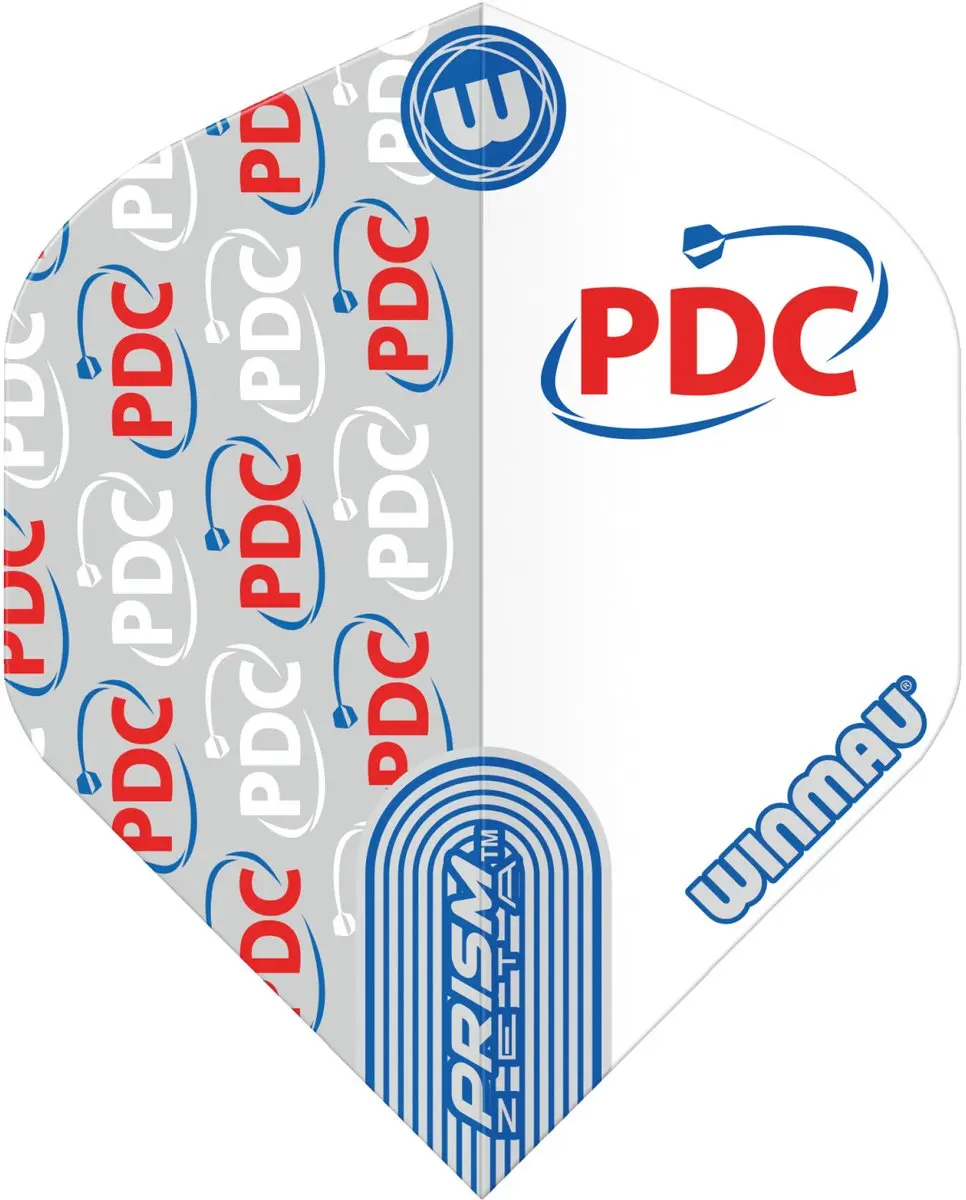 Winmau Prism PDC Dart Flights 8149 - 15 Stuks - Blauw/Grijs/Rood/Wit