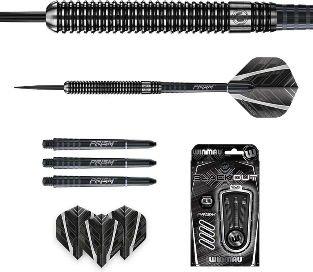 Winmau Blackout 1 Dartpijlen 3 Stuks - 28 gram