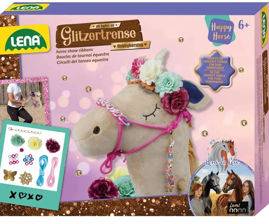 Lena Hobby Horsing Glitter Hoofdstel Meerkleurig - 150cm